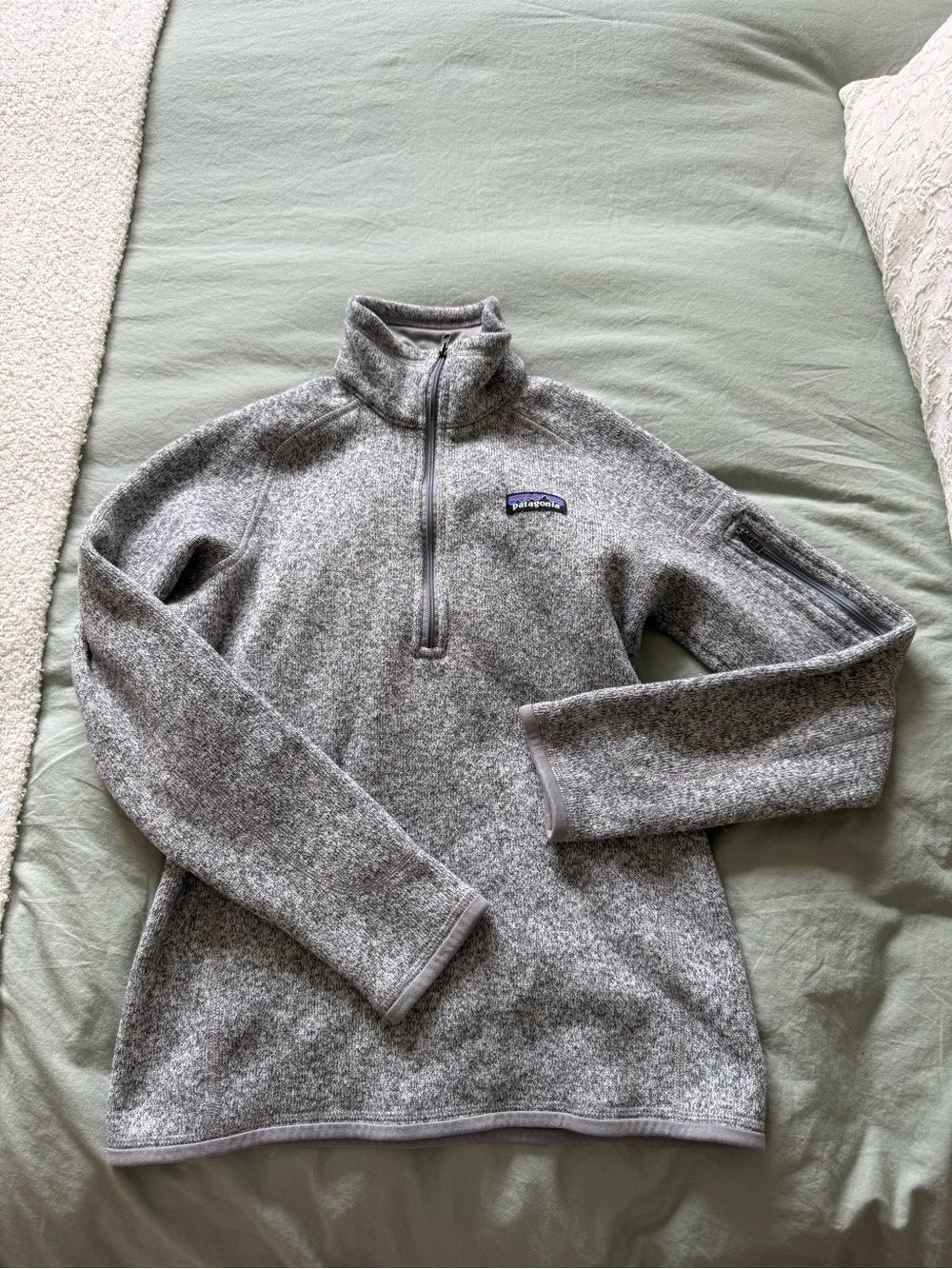 Patagonia Gray Half-Zip Fleece Pullover